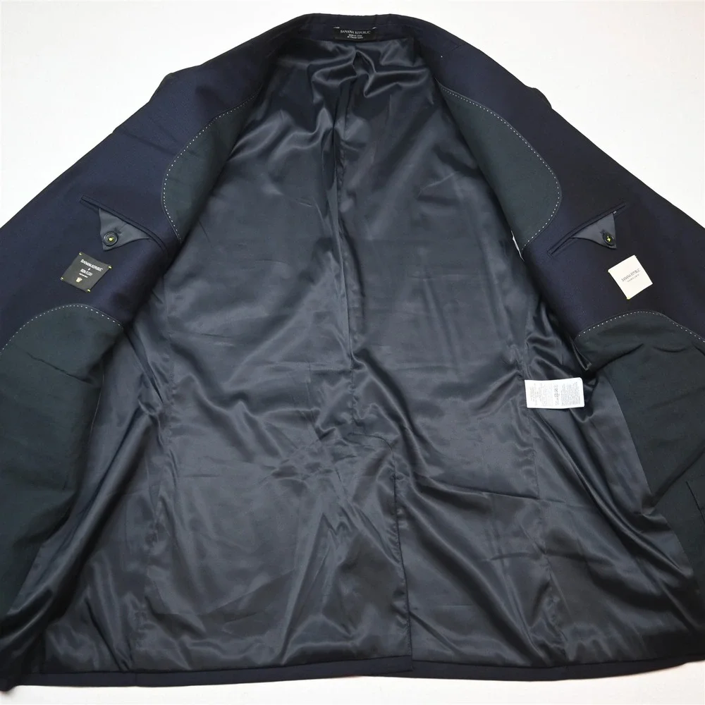 Banana Republic 44R 40x30 Navy Blue Reda Flexo Soft Shoulder Slim 809131 Suit